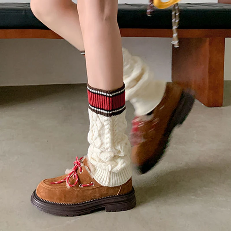 Women's Real Leather Flat Snow Boots - Sizes 34-40