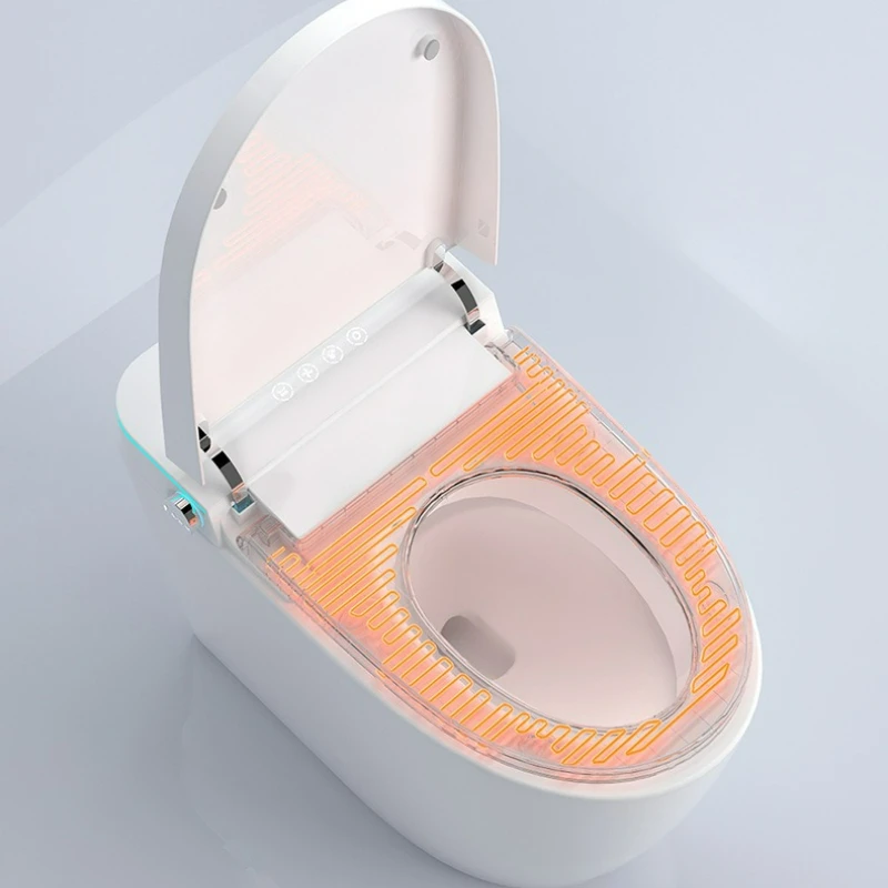 

Умный унитаз (1 шт.) с датчиком ножного контакта, подогревом сиденья и ночником для домашней ванной комнаты