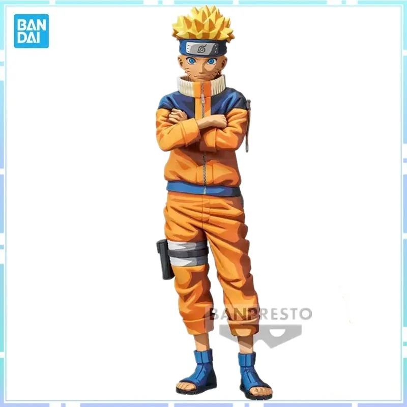 Bandai Original Banpresto Anime NARUTO Grandista Naruto Uzumaki Comic color PVC Action Figures Collection Model Toys