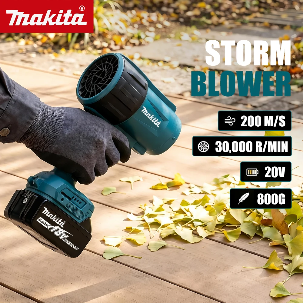 For Makita Handheld Construction Blower, 200m/s Jet Like Air, 800G Wind Power, Portable Cordless Debris Cleaner Tool