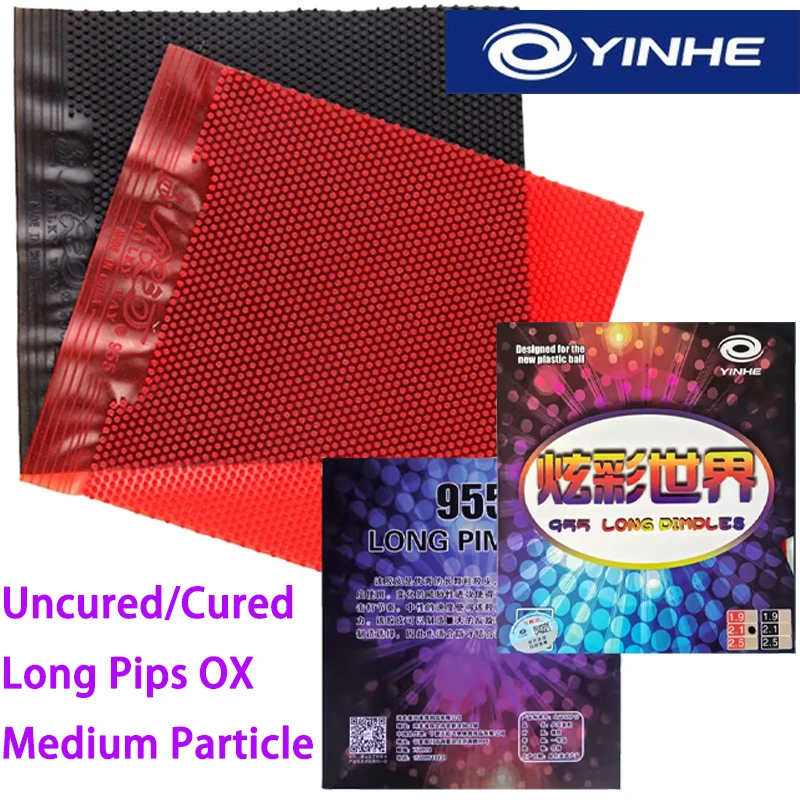 

YINHE 955 Резина для настольного тенниса с длинными шипами OX Средние частицы Одиночная резина для пинг-понга Супер странная и устойчивая для игр