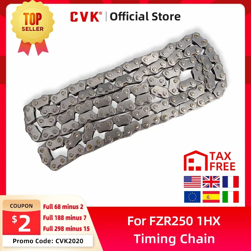 CVK Motorcycle Accessories Parts Camshaft Timing Chain For Yamaha FZR 250 1HX