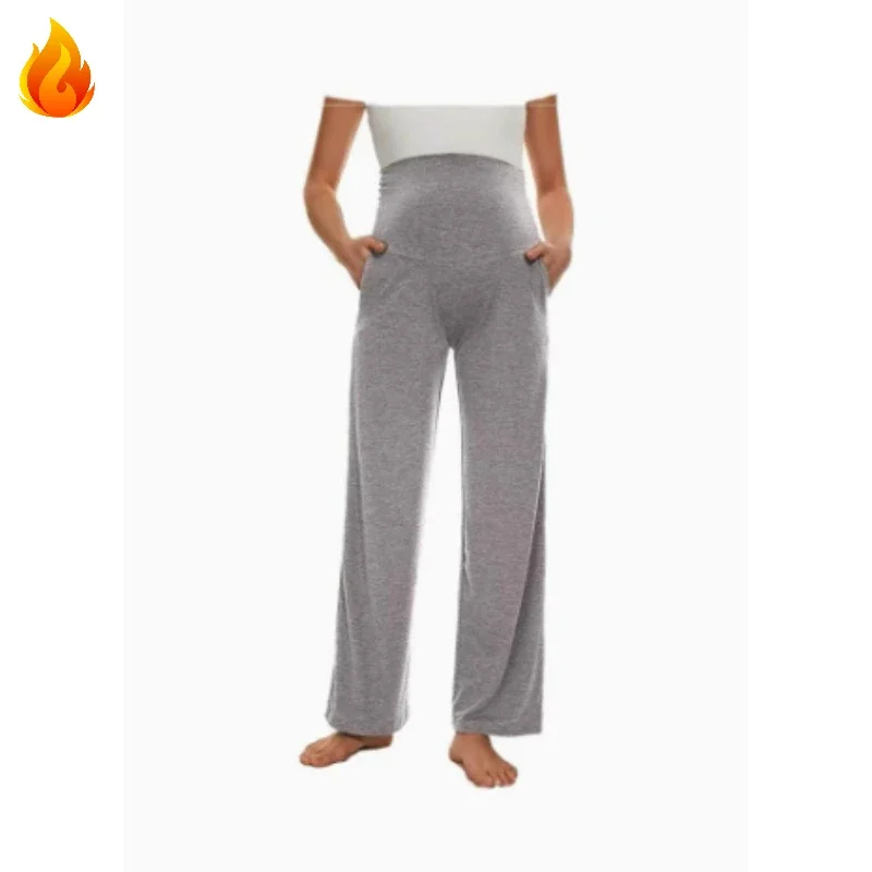 comfy-maternity-pants-stretchy-wide-leg-pregnancy-trousers-with-pockets-relaxed-casual-wear-ropa-embarazada-임산부-임산부-바지