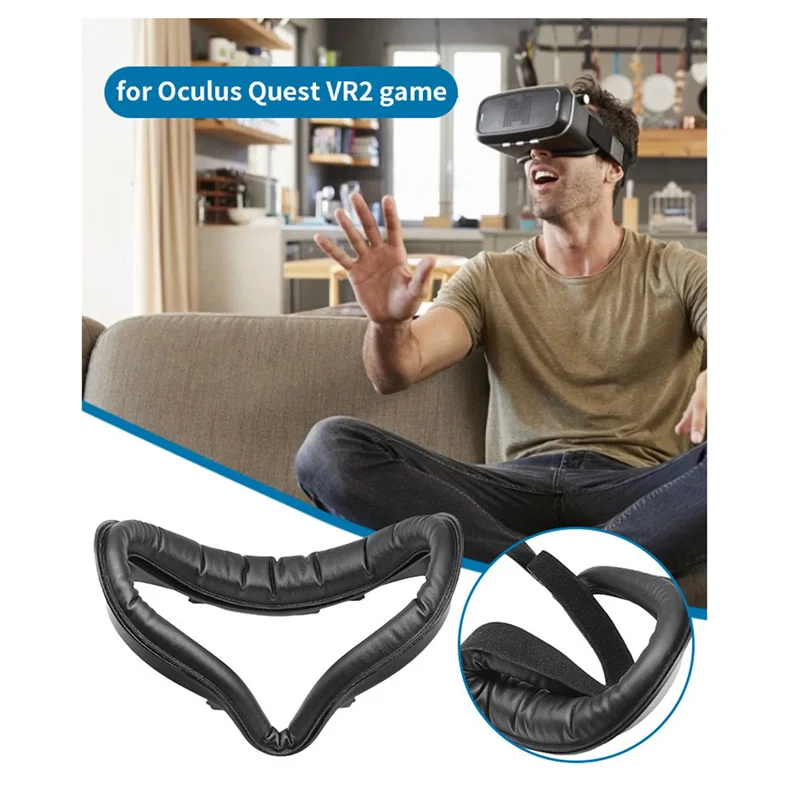 Funda Facial para Oculus Quest 2, cojín de PU, interfaz Facial, Kit de soporte, almohadilla para los ojos, accesorios