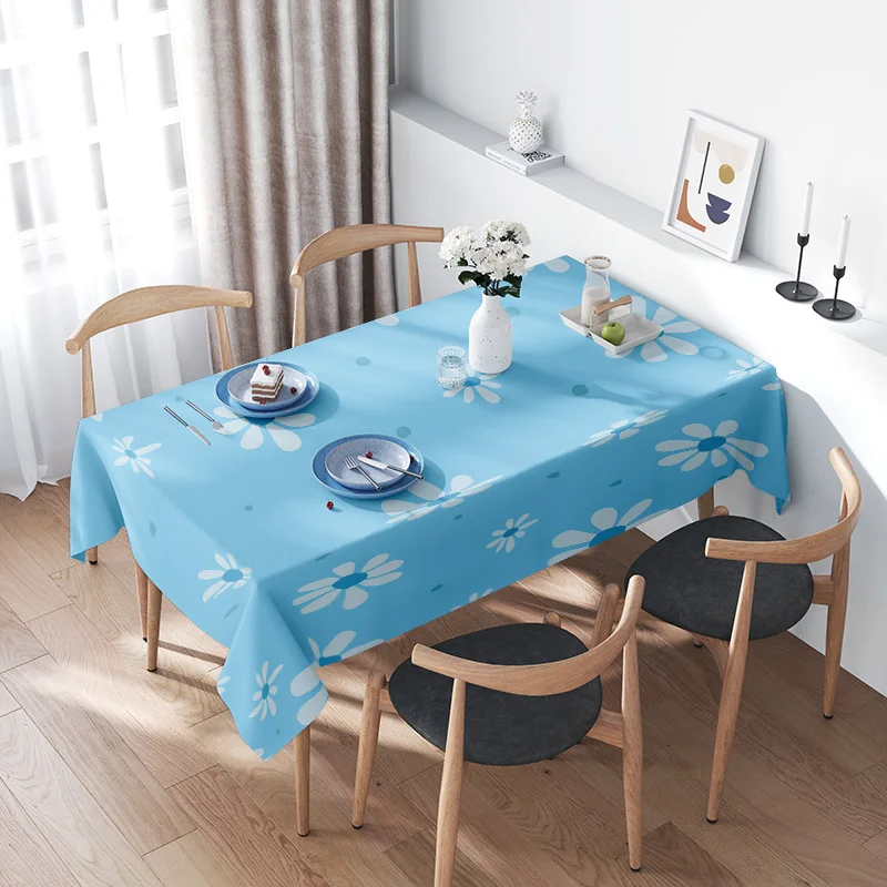 

Modern Floral Printed Tablecloth Perfect for Home Decor Dining Room Table Covering 100% Cotton Linen Fabric