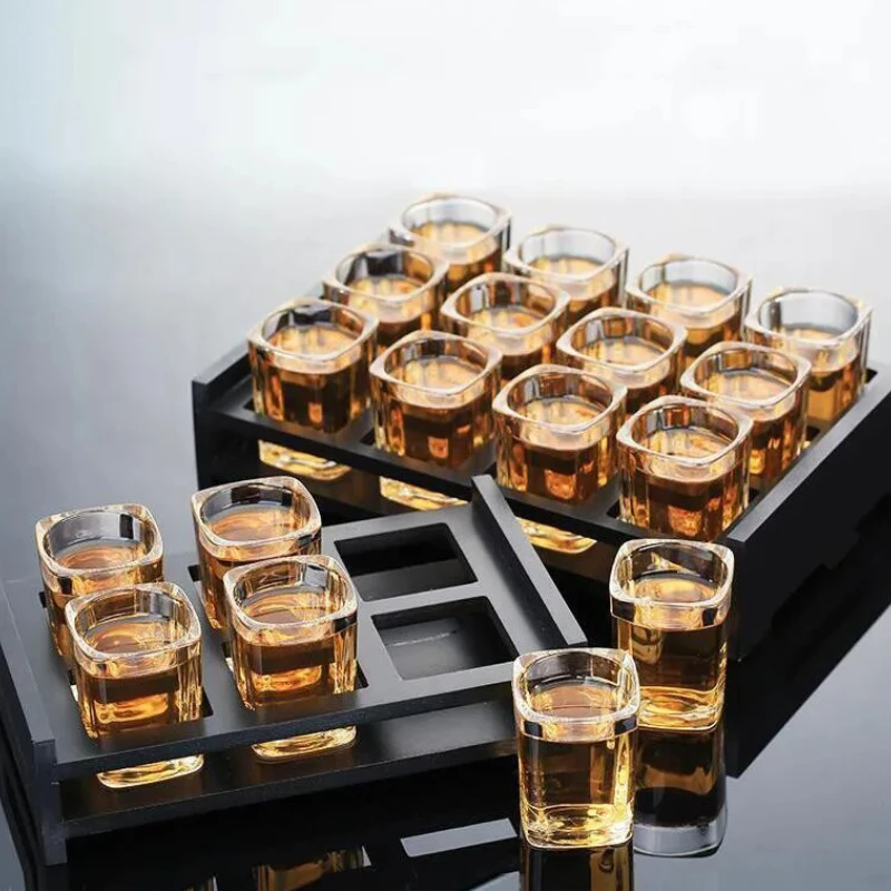 

Glass Liquor Cup Holder Set - Spirit, Shot & Brandy Glasses for Elegant Drinking and Serving Experiences