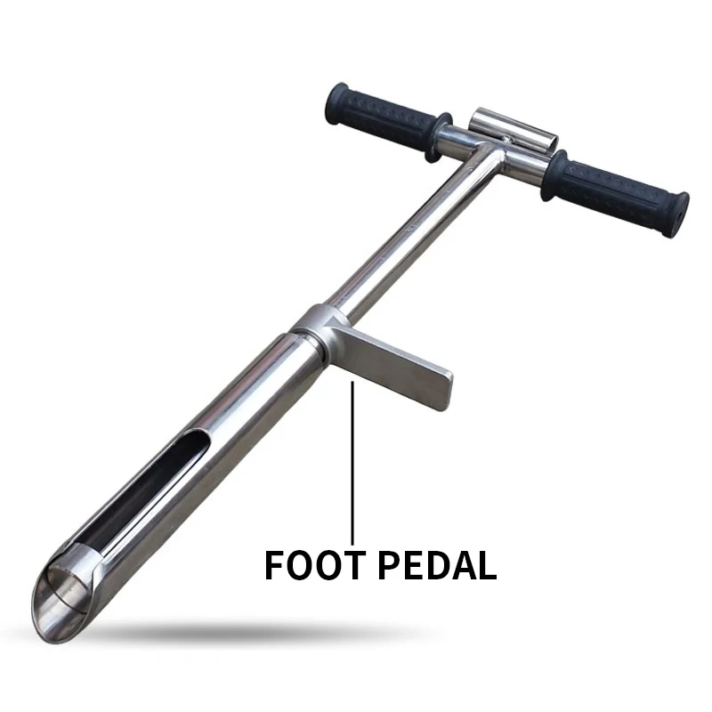 304 stainless steel soil borrower soil sampler 1m/38mm foot-operated earth drill outdoor portable sampler