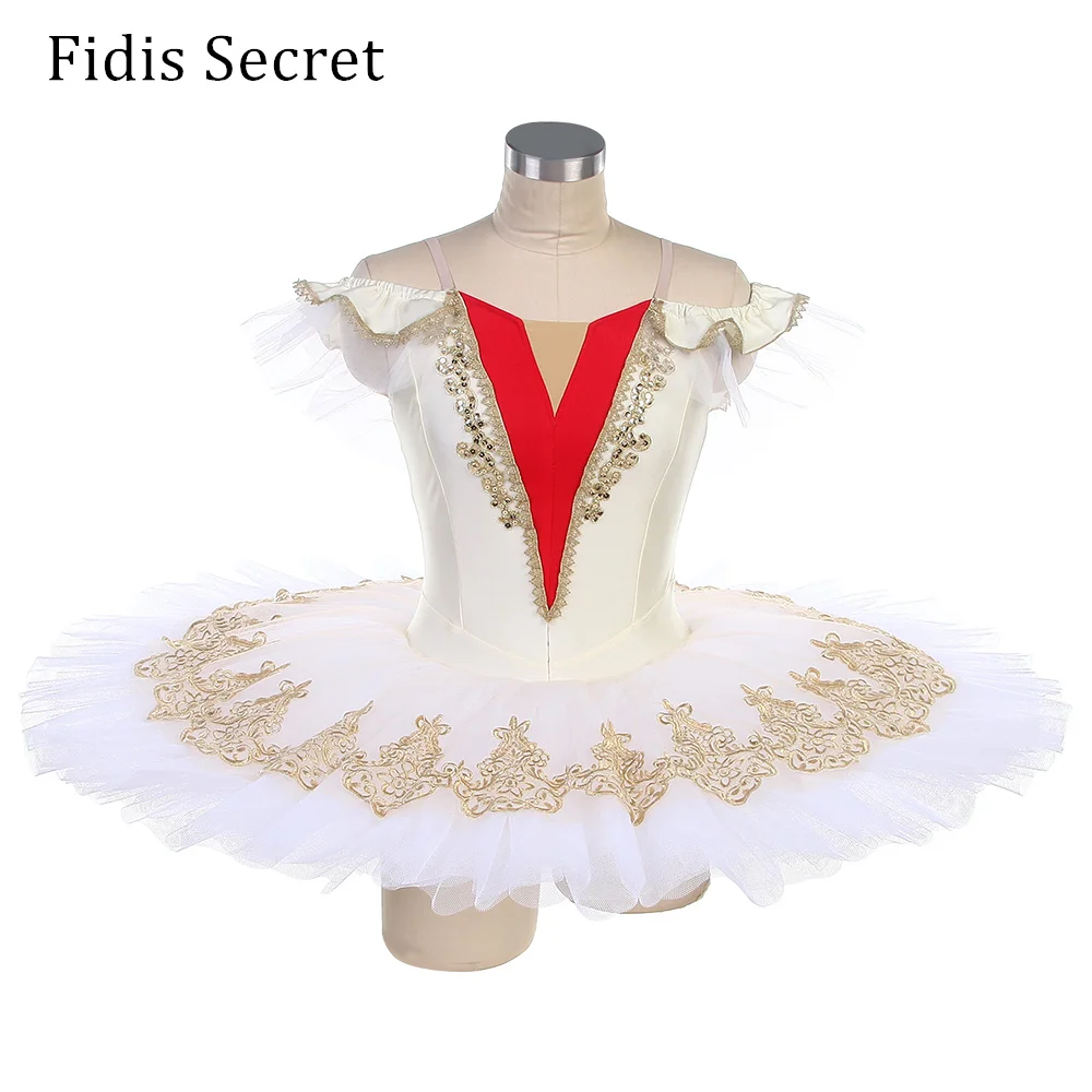 

Adult Ivory Pre-professional Platter Ballet Tutu Costumes,Girls Ballerina Swan White Dancing Performance/Competition Stage Wear