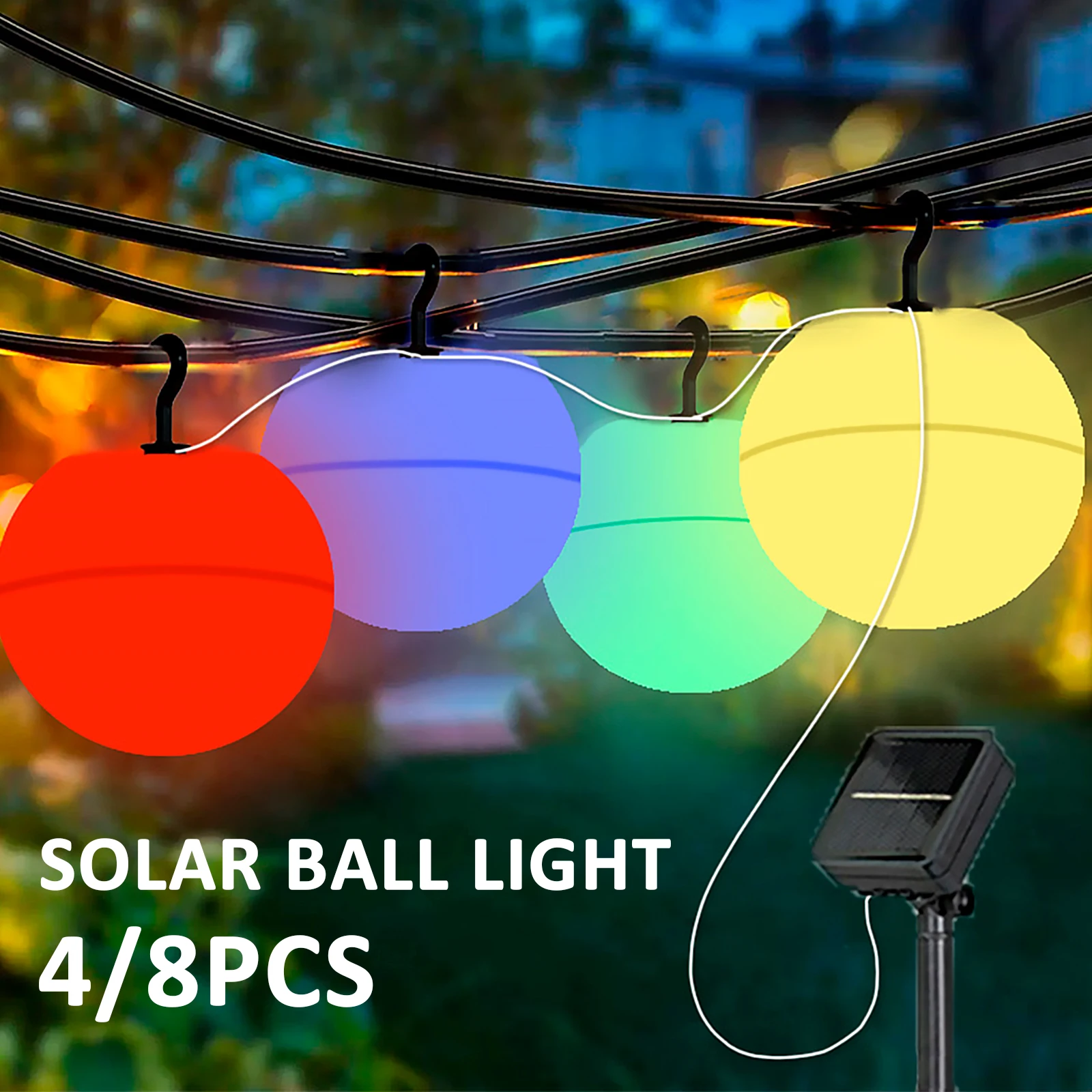 

Solar Ball Stake Light IP65 Waterproof Solar Powered Globe Ground Light Colorful Solar Pathway Light Solar Landscape Lawn Night