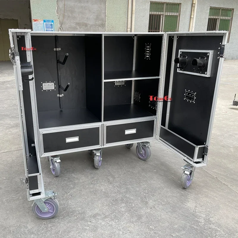 Middle Lockable Aluminum Horse Equipment Storage Flight Case Saddle Tack Cabinet Locker