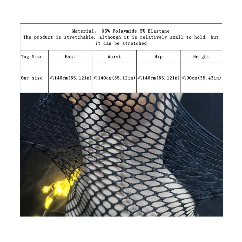 Damen Sexy Netz-Strand-Überwurf, ausgehöhlter Bodycon-Bodysuit, durchsichtige Sommer-Bademode – Detail 1