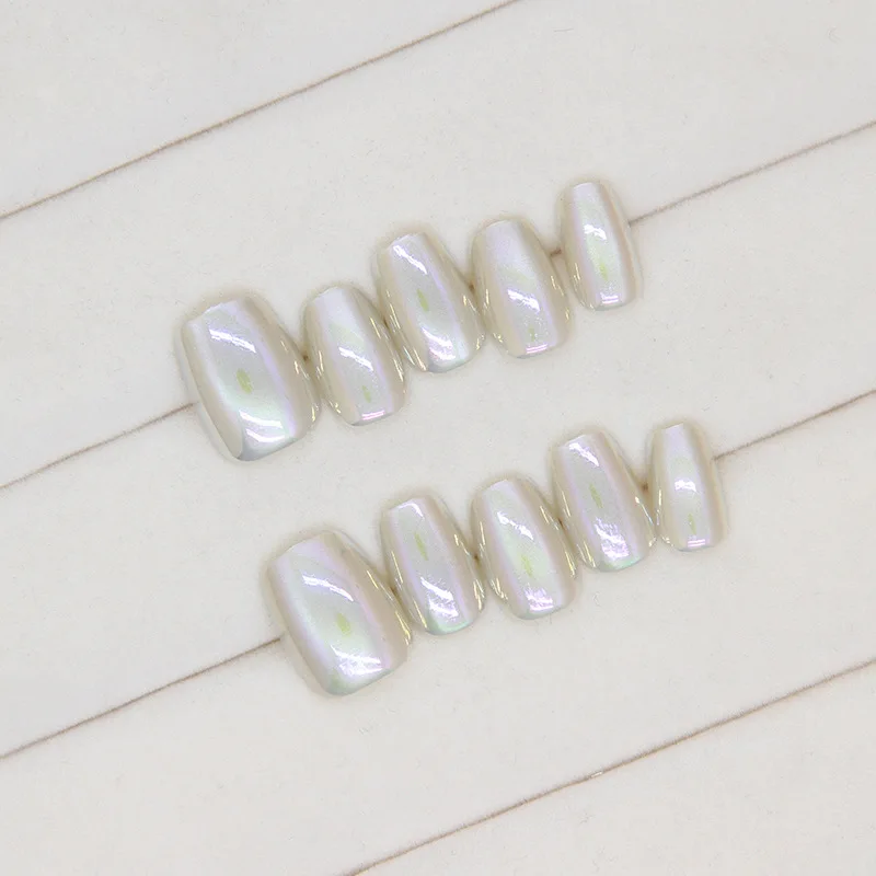 10개/대 고양이 눈 이동식 짧은 가짜 손톱 도구 세트 완전한 아크릴 네일 키트 스틱 온 손톱에 저렴한 인공 프레스