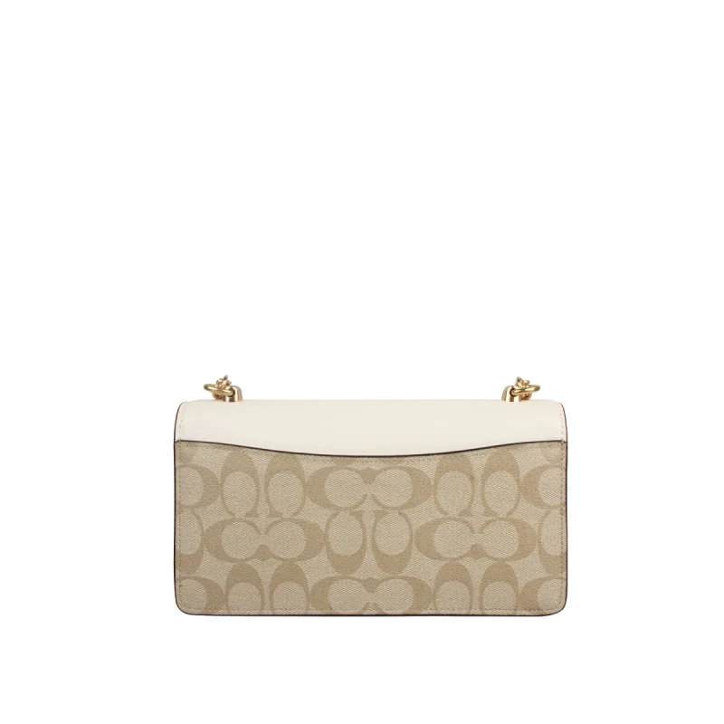 حقيبة كروس نسائية من Coach Ole مصنوعة من مادة PVC مع حقيبة كروس جلدية