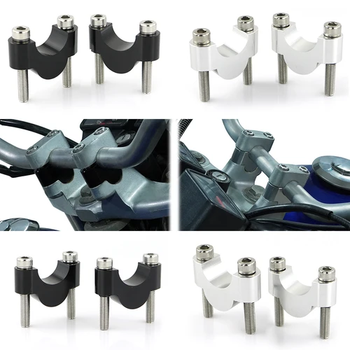 Imagen 1 del producto Elevadores de manillar de 22mm y 7/8 "", elevador de barra gruesa apto para Suzuki GN125 GN250 GN400 DL250 v-strom 650 DL650 v-strom 1000 DL1000 GSX-S 750