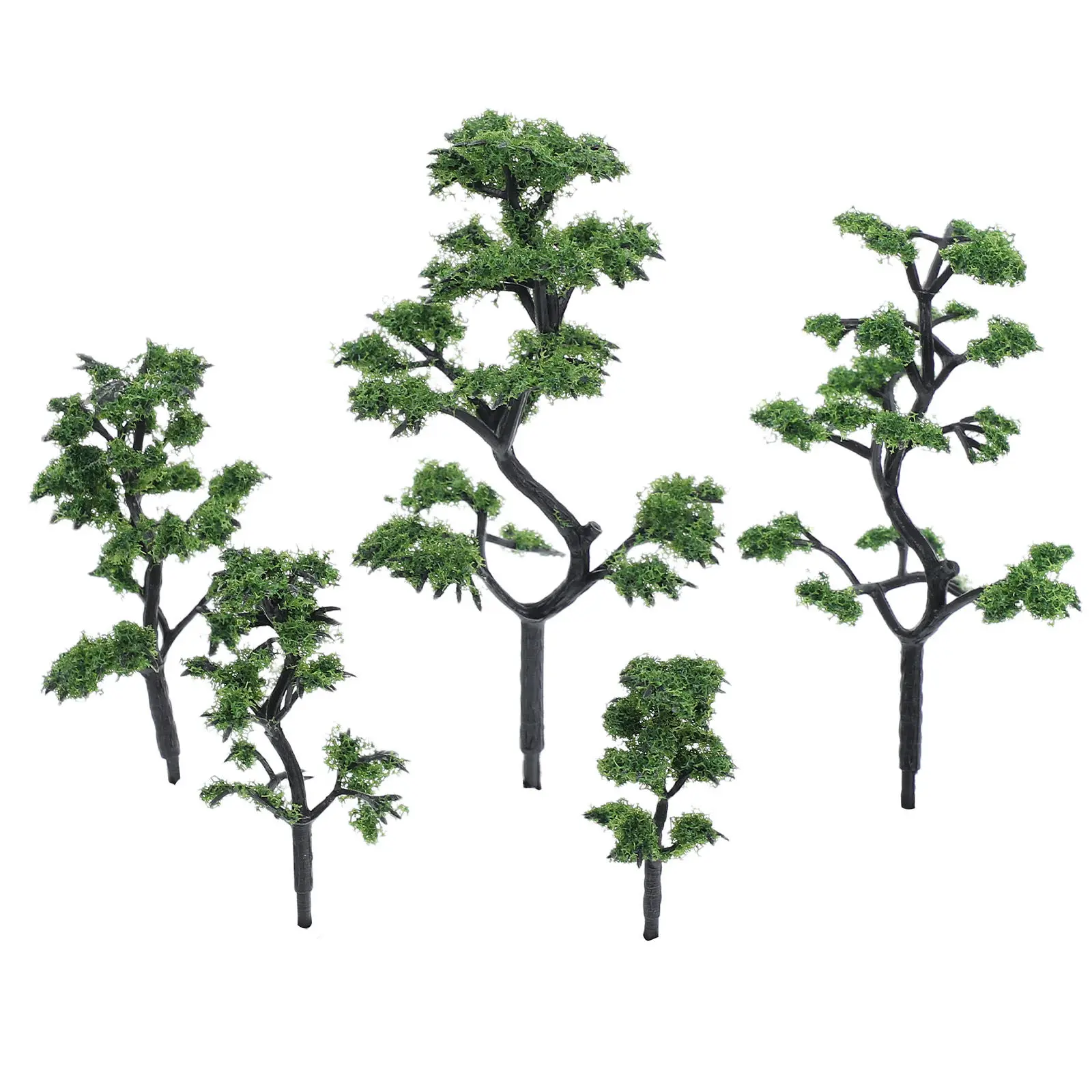 5Pcs Realistic Spruce Tree Decorations Miniature Scenery Fake Trees Sand Table Landscape Train Layout Railroad Scenery Trees