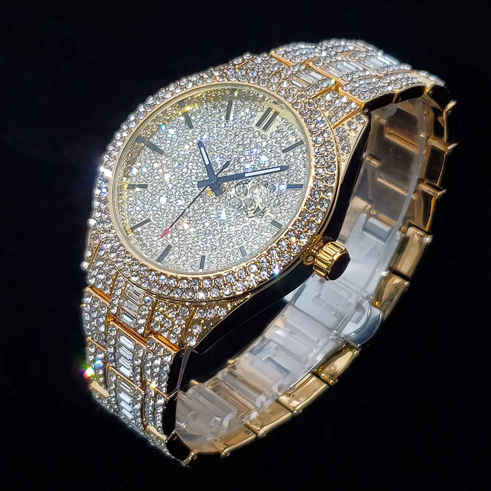 2026 Neue Luxus-Diamantuhr für Herren, Top-Verkauf, Modische Iced-Out Quarz-Armbanduhr, Hip-Hop-Street-Style, Exquisite Weihnachtsgeschenke – Detail 8