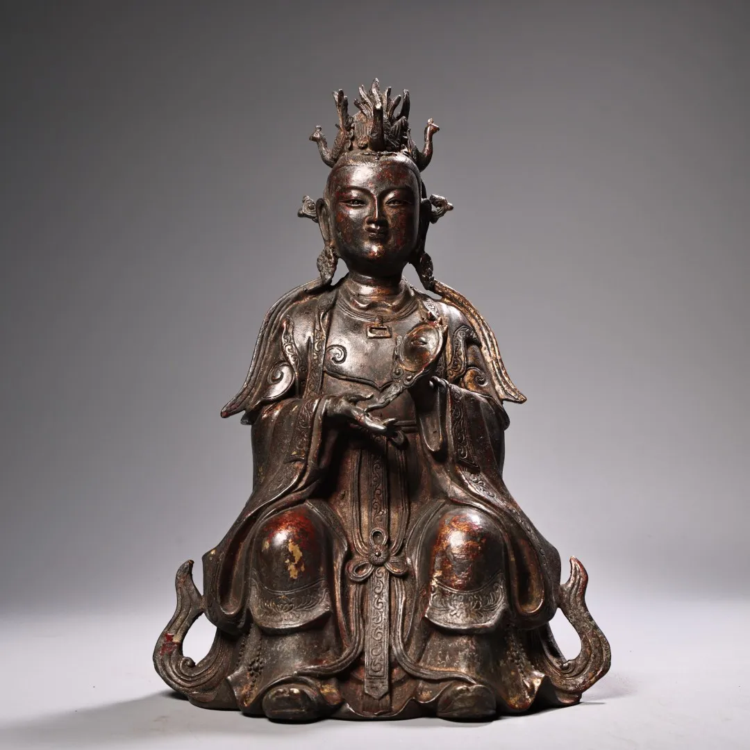 Antique-style Wang Mu Niang Niang Figurine - Premium Home Decor, Elegant Buddha Hall Statue, High-Quality Craftsmanship
