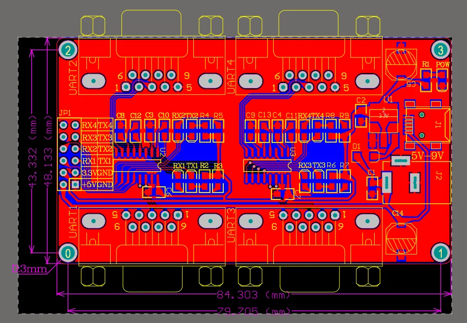 2-way, 3-way, 4-way, Multi-way RS232 Serial Port Uart TTL to RS232 to TTL Module