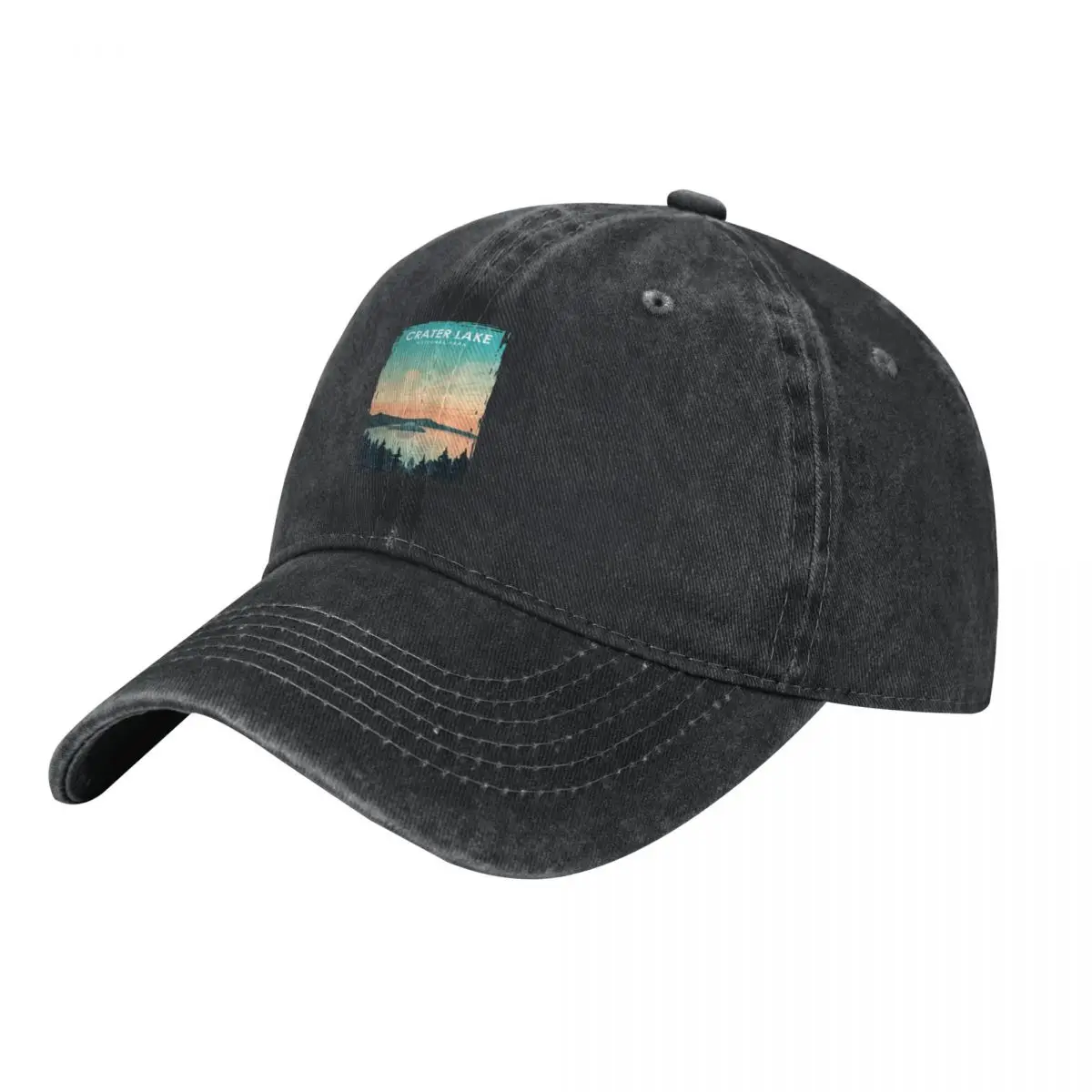 Crater Lake National Park Travel Poster Baseball Cap Sunscreen Snapback Cap Golf Wear Gentleman Hat Mens Caps Women's