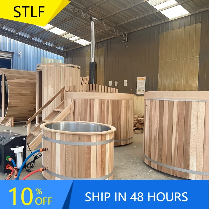 

Hot Selling Outdoor Wooden Ice Bath Cold Plunge Tub with Water Chiller