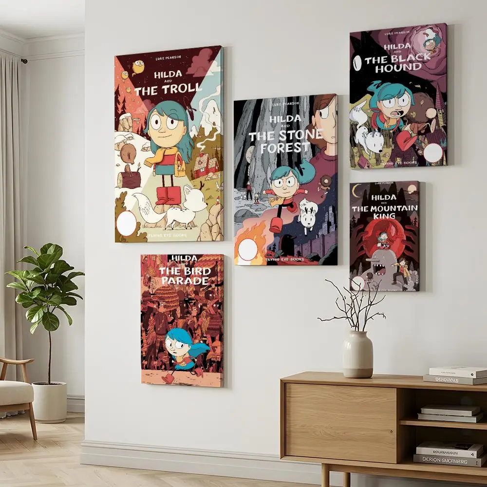 Cartoon H-Hilda Painting Calligraphy Durable Painting Canvas Poster Wall Hanging Home Interior Decoration Art Mural Gift