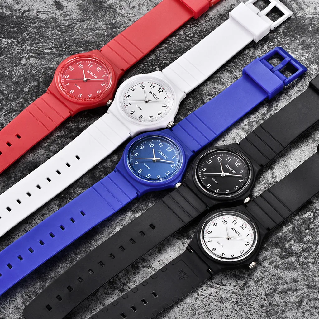 Ultra-Thin Men'S Quartz Watch Silicone Sports Watch Analog Quartz Watch Solid Color High Quality Watch Reloj Hombre