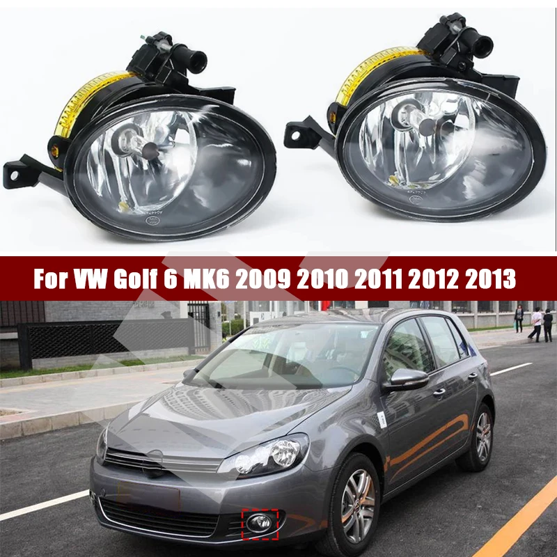 Akcesoria samochodowe do VW Golf 6 MK6 2009 2010 2011 2012 2013 Auto przedni Halogen samochodowa lampa przeciwmgielna lewe lub prawe światło przeciwmgielne