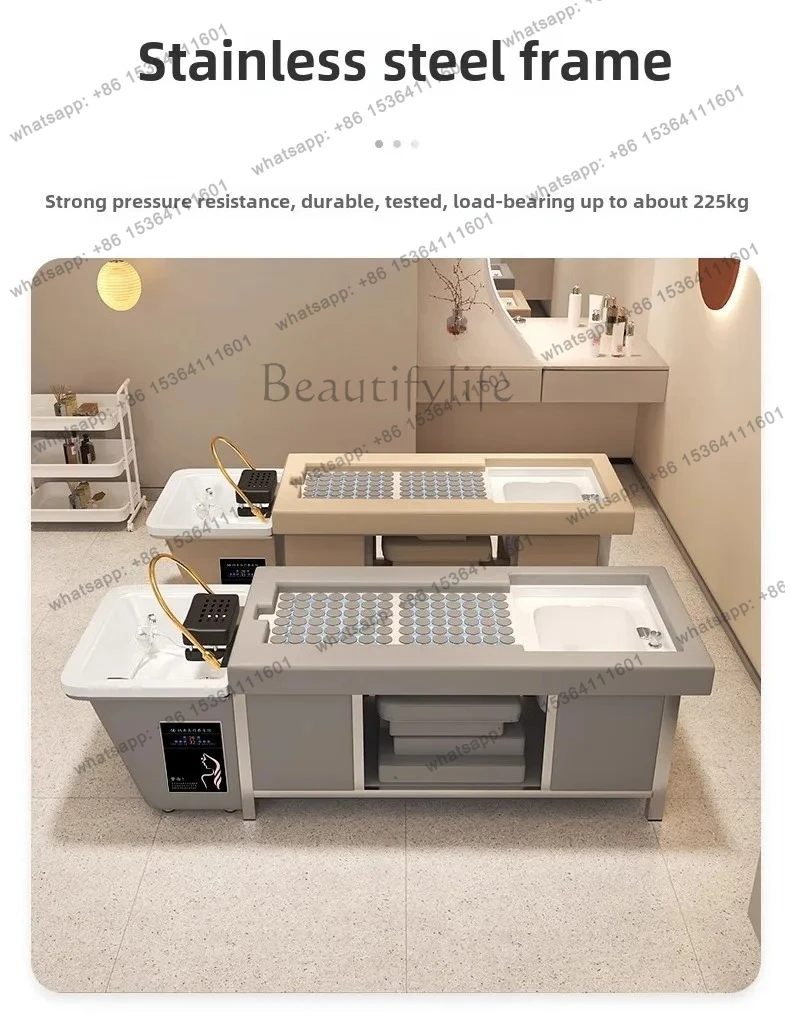Moxibustion Foot Bath Integrated Shampoo Bed Intelligent Constant Temperature Water Circulation Fumigation Beauty Salon