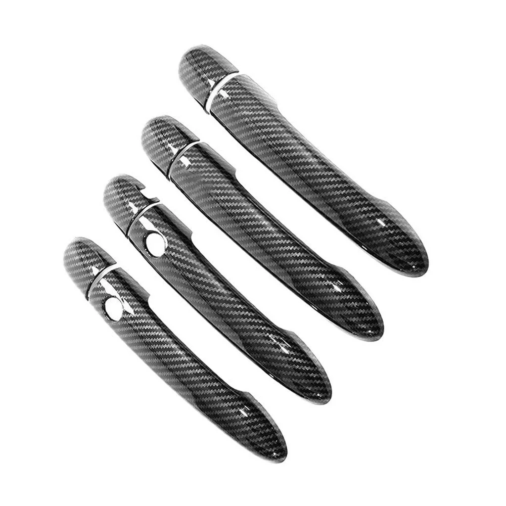 4pcs Carbon Fiber Texture Door Handle Covers for Renault Megane 3 MK3 III 2008-2016 ABS Trim Direct Fit Design