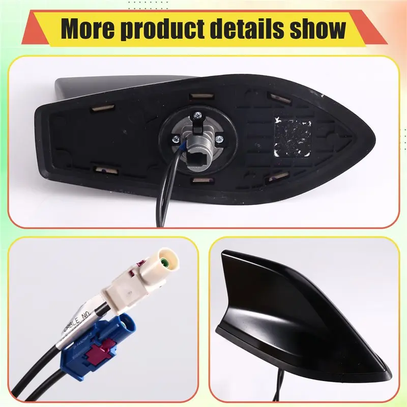 WOWFU-282060475R Black Car Shark Fin Roof Antenna Auto Aerial FM/AM Radio Signal For Renault Koleos Kadjar 2017-2019 - view 2