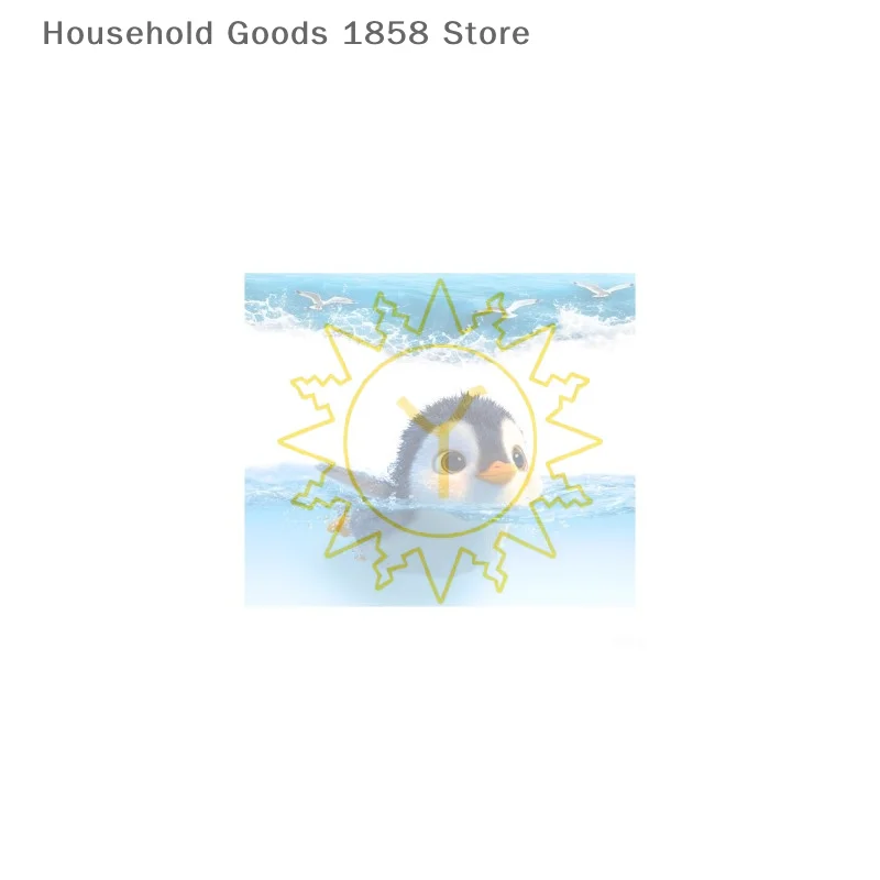 Creative Self-adhesive Cute Penguin Toilet Stickers Waterproof Bathroom Decals Decoration