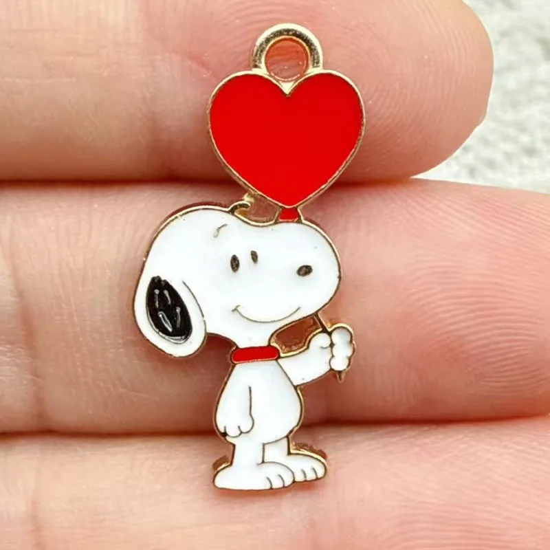 10/20/30Pcs Snoopy Heart Guitar Keychain Accessories