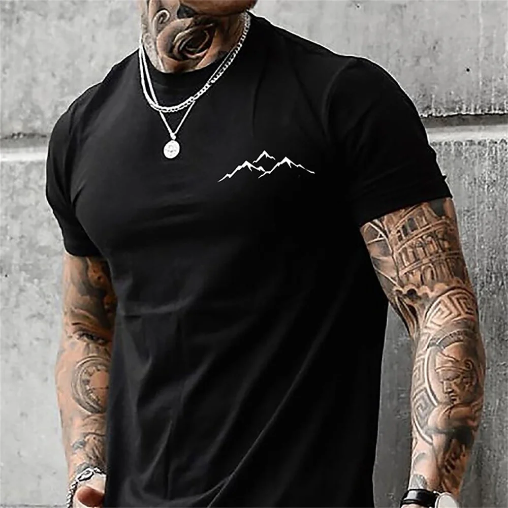 T-Shirts à col rond pour hommes, nouveau Style Simple imprimé, décontracté, manches courtes, pull surdimensionné, mode Streetwear, vêtements pour hommes, été