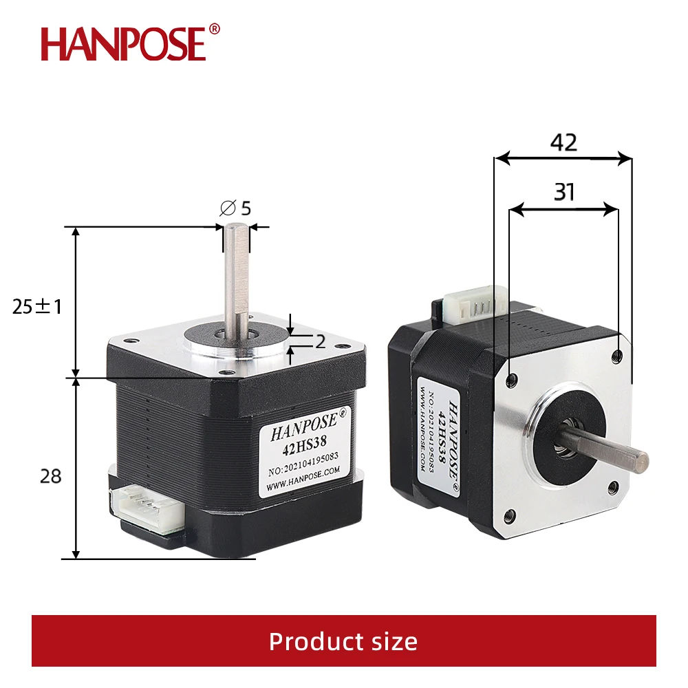 Nema17 Stepper Motor 40N.CM 38mm 42BYGH 1.5A 42HS38 motor for 3D printer CNC XYZ+ DuPont line 42 stepper motor 12v Nema 17