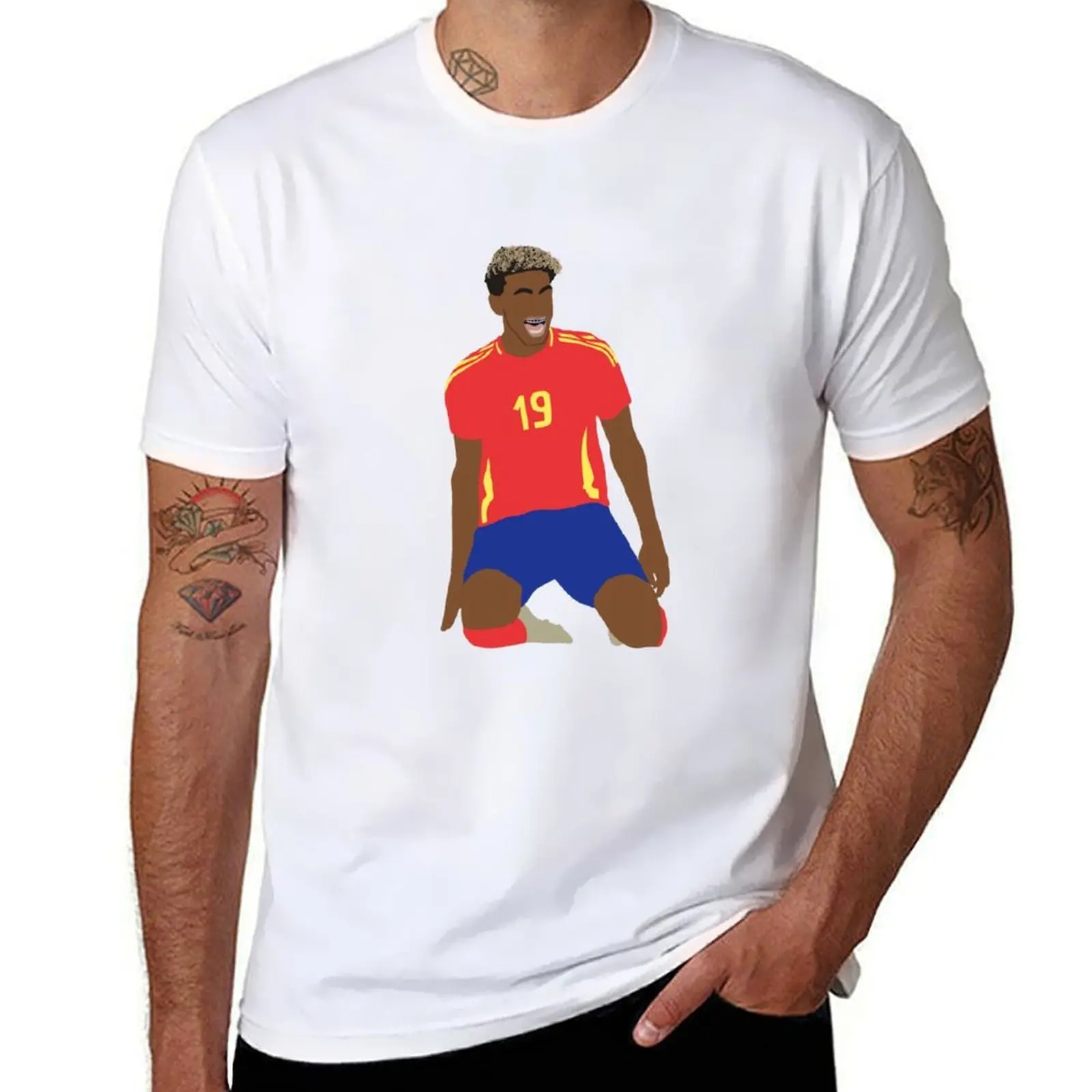 

Lamine Yamal Youngest EURO Goalscorer T-Shirt man t shirts cotton T-Shirt