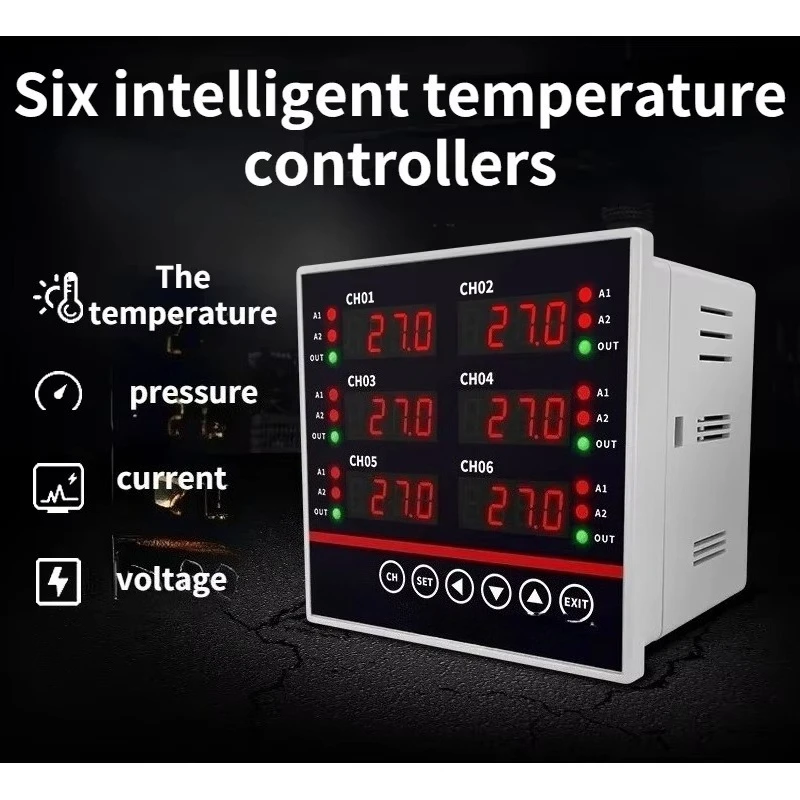 6-channel Temperature Control ModbusRtu RS485 THKA4-20mA Multi-channel Thermostat