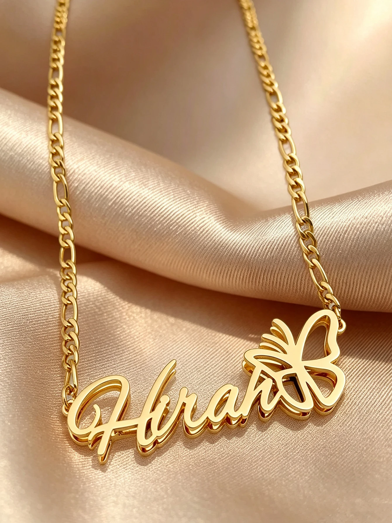 Custom Women's Name Necklace & Earring Set, 45cm