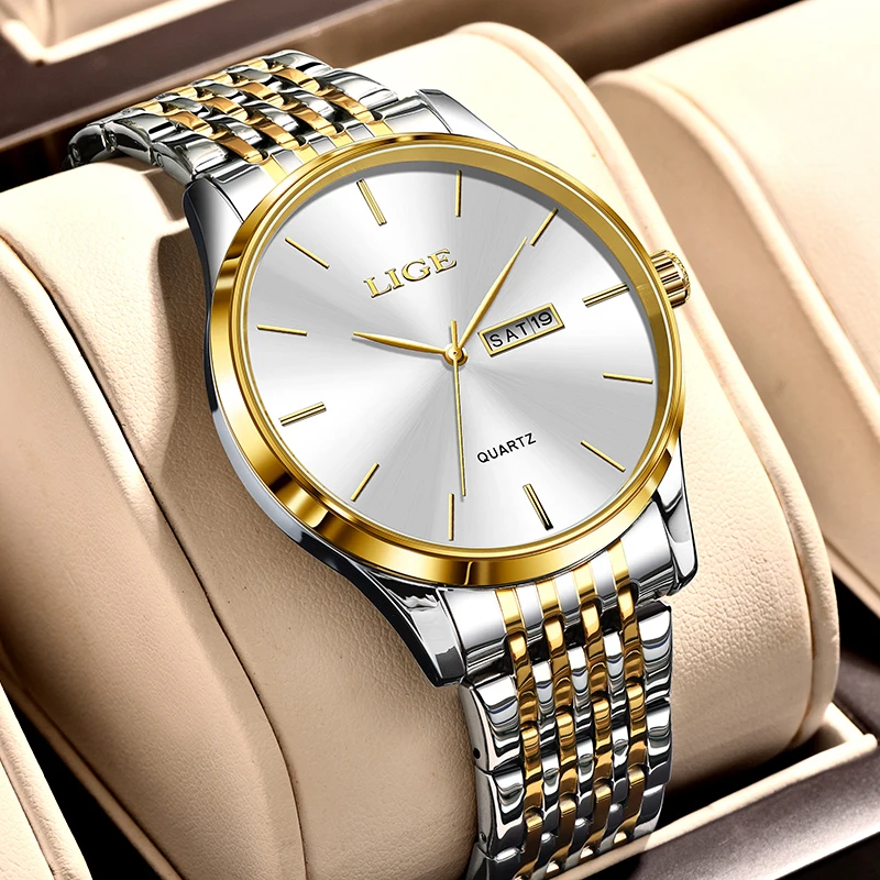 

LIGE Top Brand Quartz Watches For Men Fashion Business Luxury Mens Watch Waterproof Date Steel Strap Wristwatches Reloj Hombre