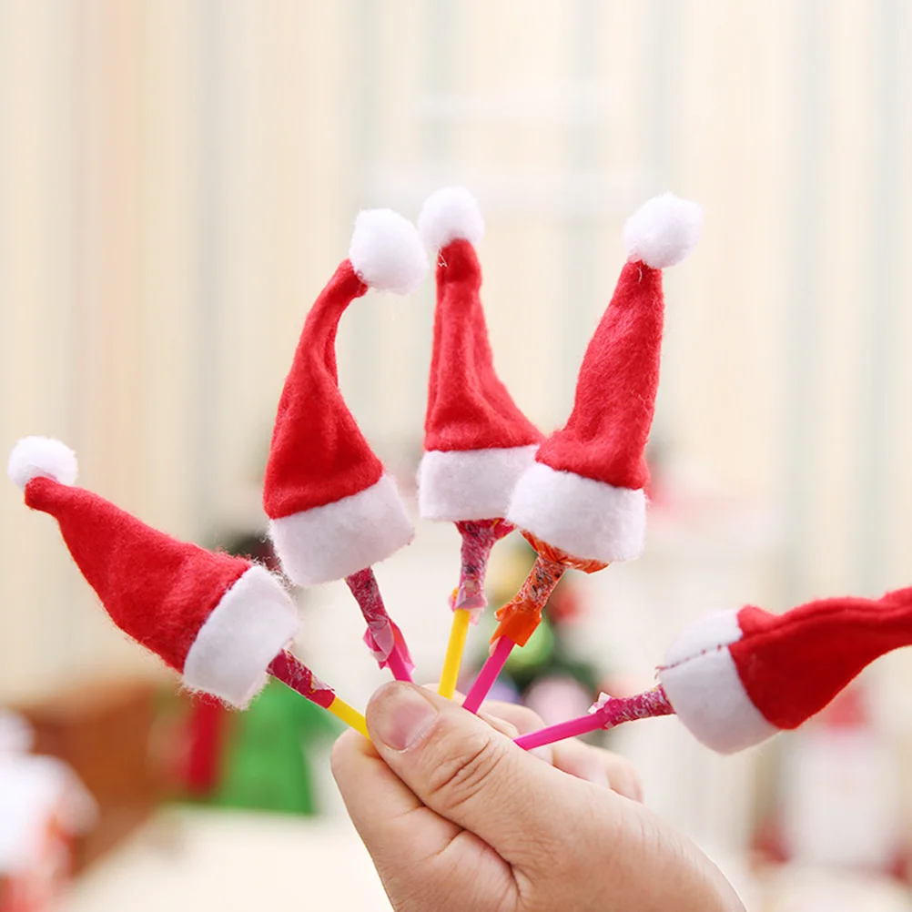 

Lollipop Hat DIY Christmas Hat Candy Package Candy Hat Mini Christmas Hat for Lollipop