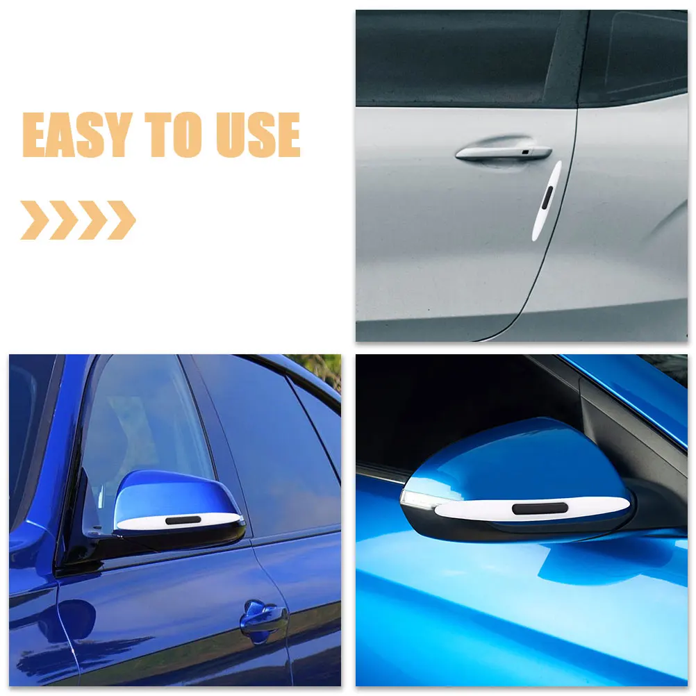 

4 Pcs Anti-collision Strip Electrostatic Belt Stopper Protector Sticker Car Door Applique