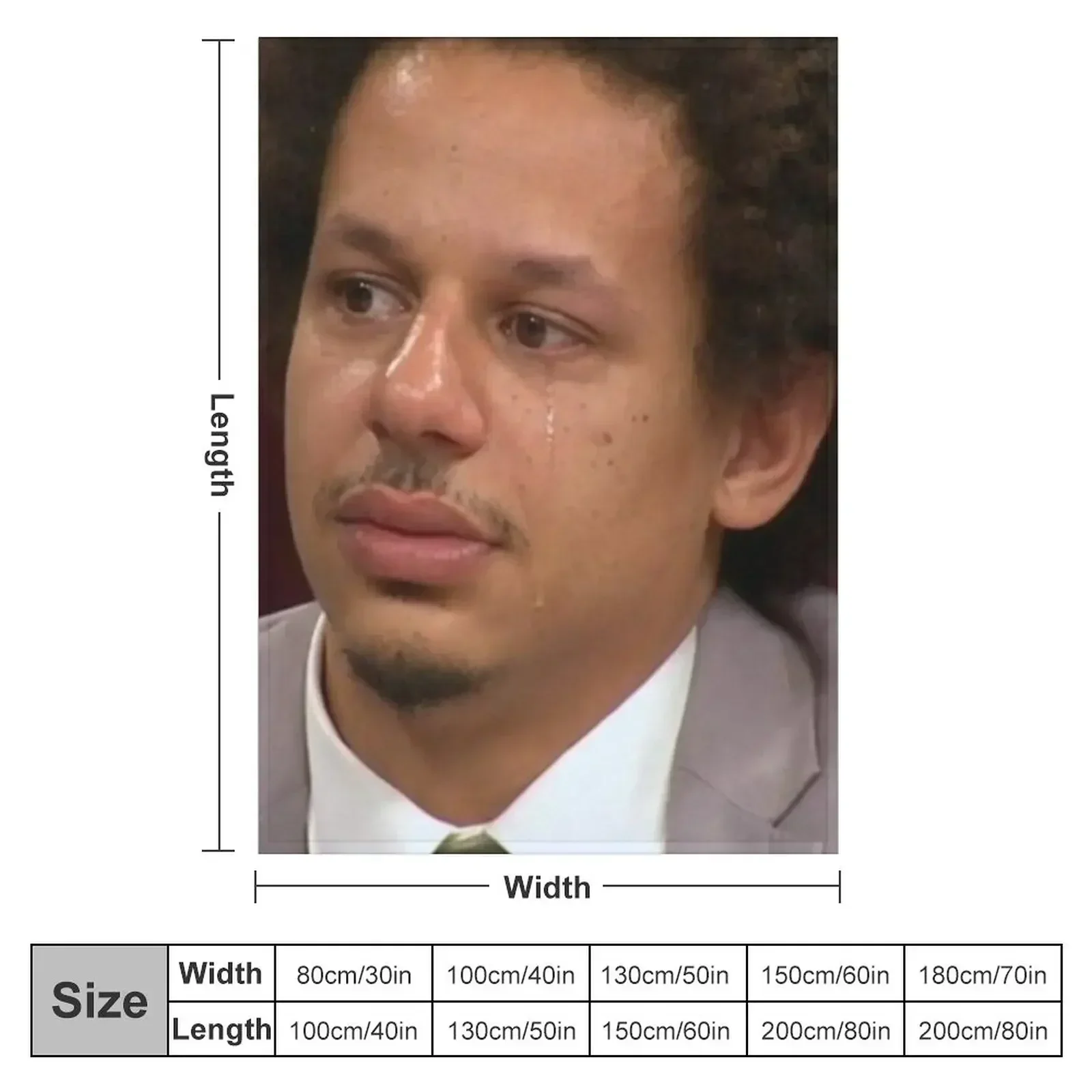 Eric Andre Single Tear Throw Blanket Sofa Camping Custom cosplay anime Blankets