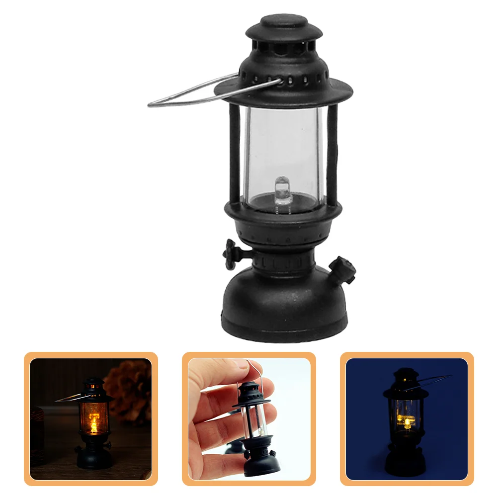 Decoration Mini Retro Kerosene Lamp Vintage Small Light Adorn Model Miniature Props Child