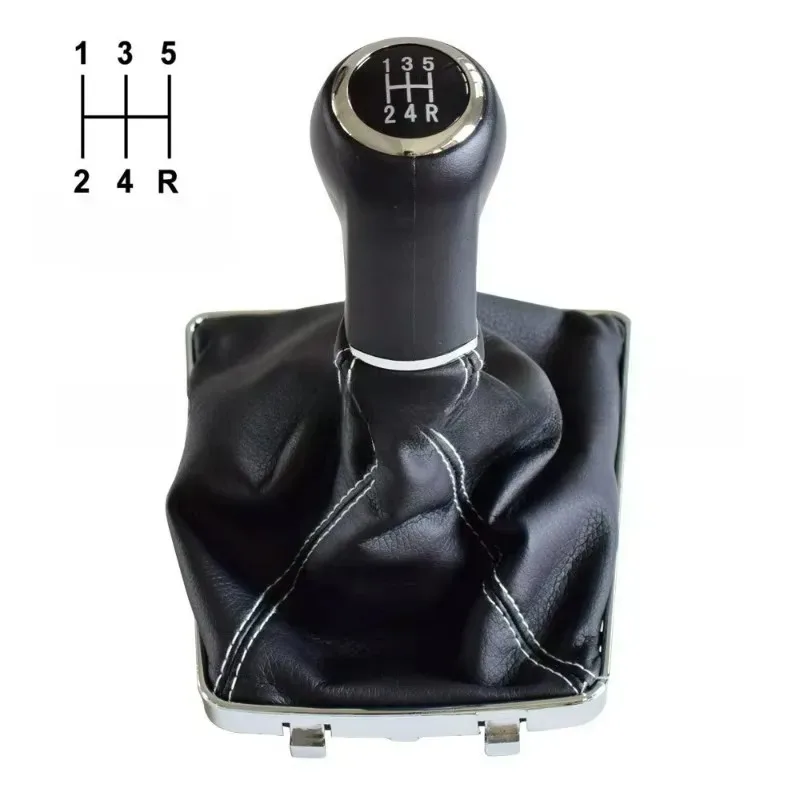 ل Fit فوكسهول أوبل أسترا III H 1.6 04-10 دليل 5 6 سرعة والعتاد عصا رافعة مقبض شيفتر مع غطاء جلد مقاوم للغبار #5