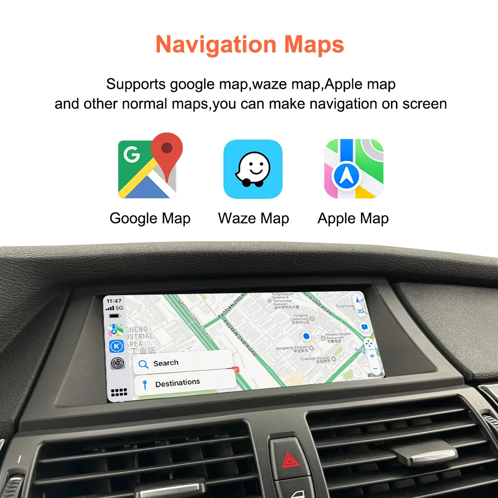 Bonroad Wireless CarPlay & Android Auto Mirror Link Funktionen Decoder für BMW CIC System 1 2 3 4 5 6 7 Serie X3 X4 X5 X6 MINI – Detail 10