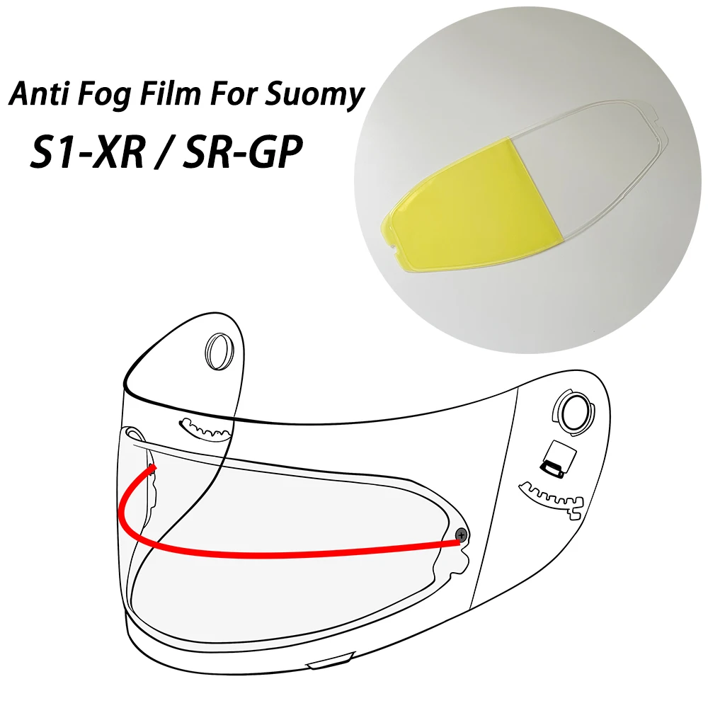 For Suomy S1-XR SR-GP Helmet Visor Anti-Fog Insert Clear Film