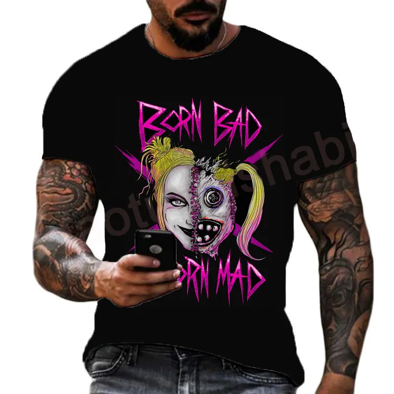 2023 letni męski druk 3D słynny zapaśnik Alexa Bliss t-shirt dziecięcy Top sportowy z duża okrągła dekoltem