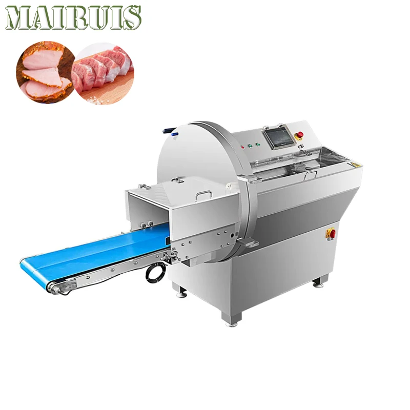 Fully Automatic Meat Cutting Machine Steak Slicer Cheese Frozen Meat And Bacon Slicing Machine Meat Bacon Steak Chopping Cutter