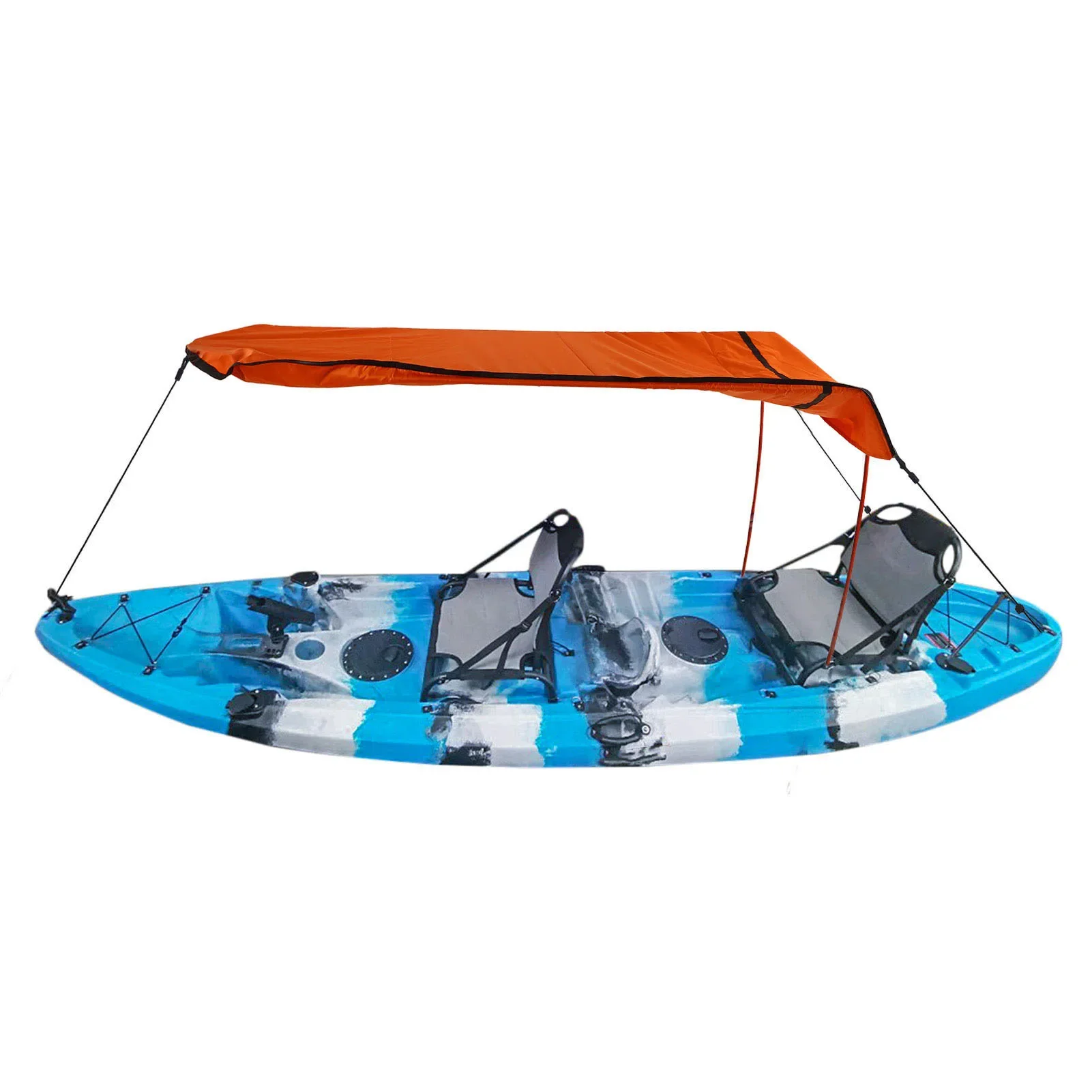 

Kayak Sun Shade Canopy Portable Easy To Install Foldable Corrosion Resistance Ripstop Kayak Sunshade Awning for Canoe