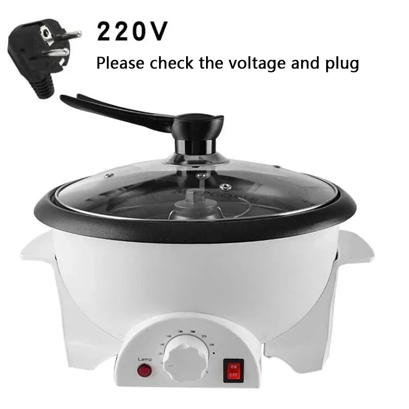Desktop 220v Coffee Roaster Coffee Bean Roaster Peel Tea Baking Household Electric Automatic Cooling Small Roasted Bean Roastin