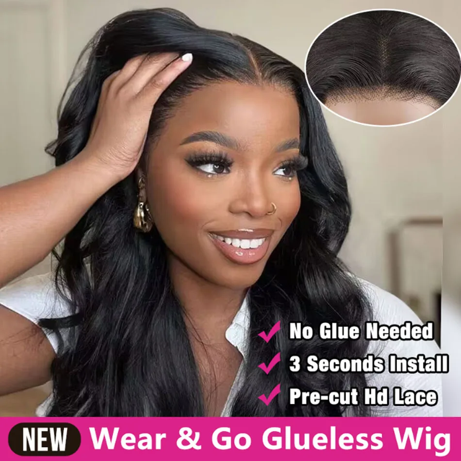 

Body Wave Glueless 13x4 Lace Front Wig Human Hair Ready To Wear Peruvian Lace Wig Human Hair PrePlucked 5X5 HD Lace Closure Wig